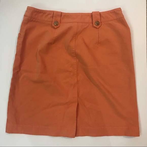 McLaughlin Orange Retro Above-Knee Stretch Skirt - Picture 3 of 6